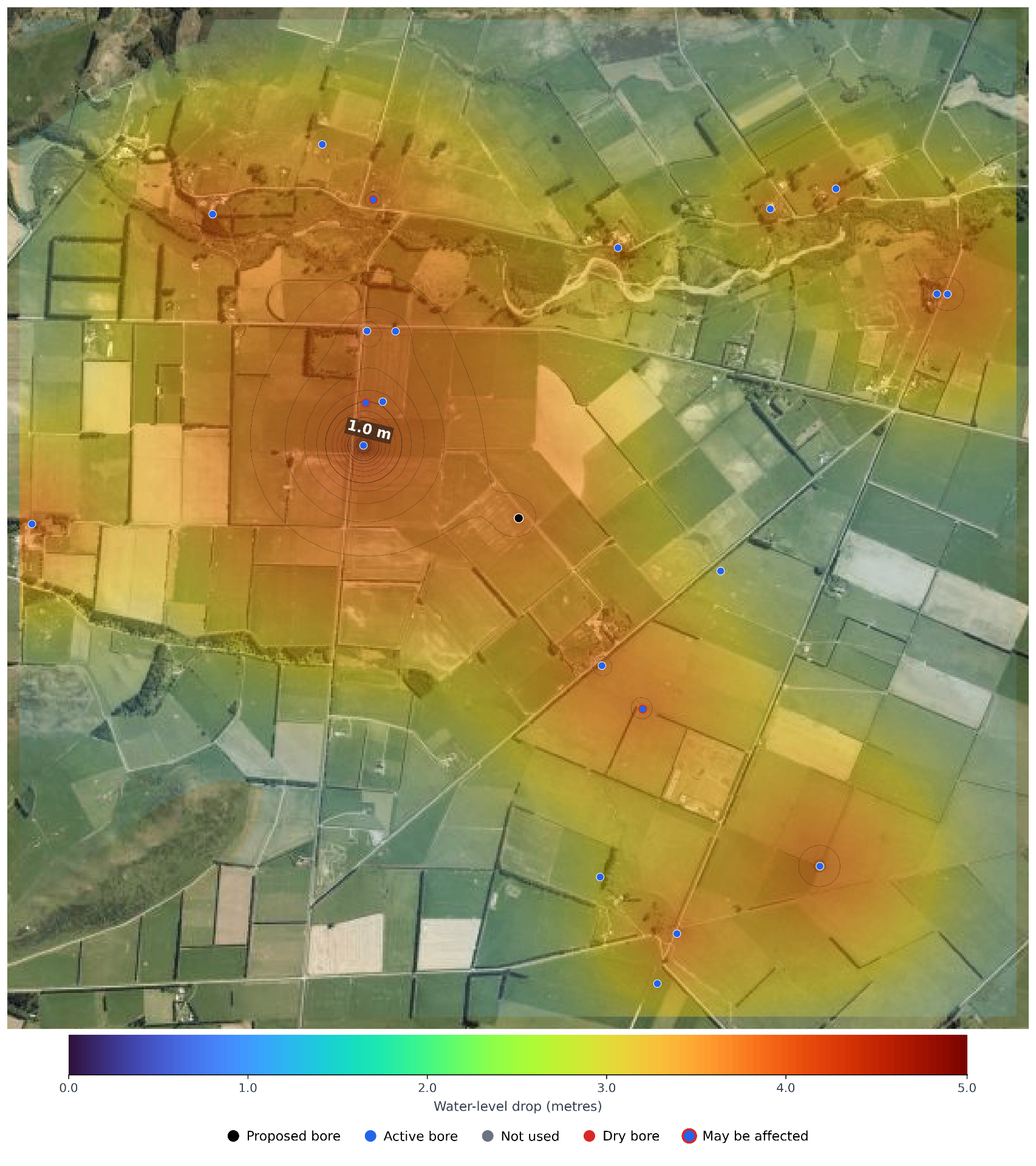 Preview of the drilling decision report cover map.